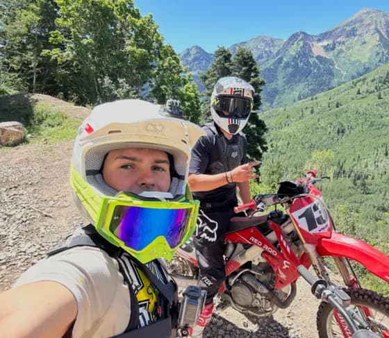 Rocky Bunker in motocross gear